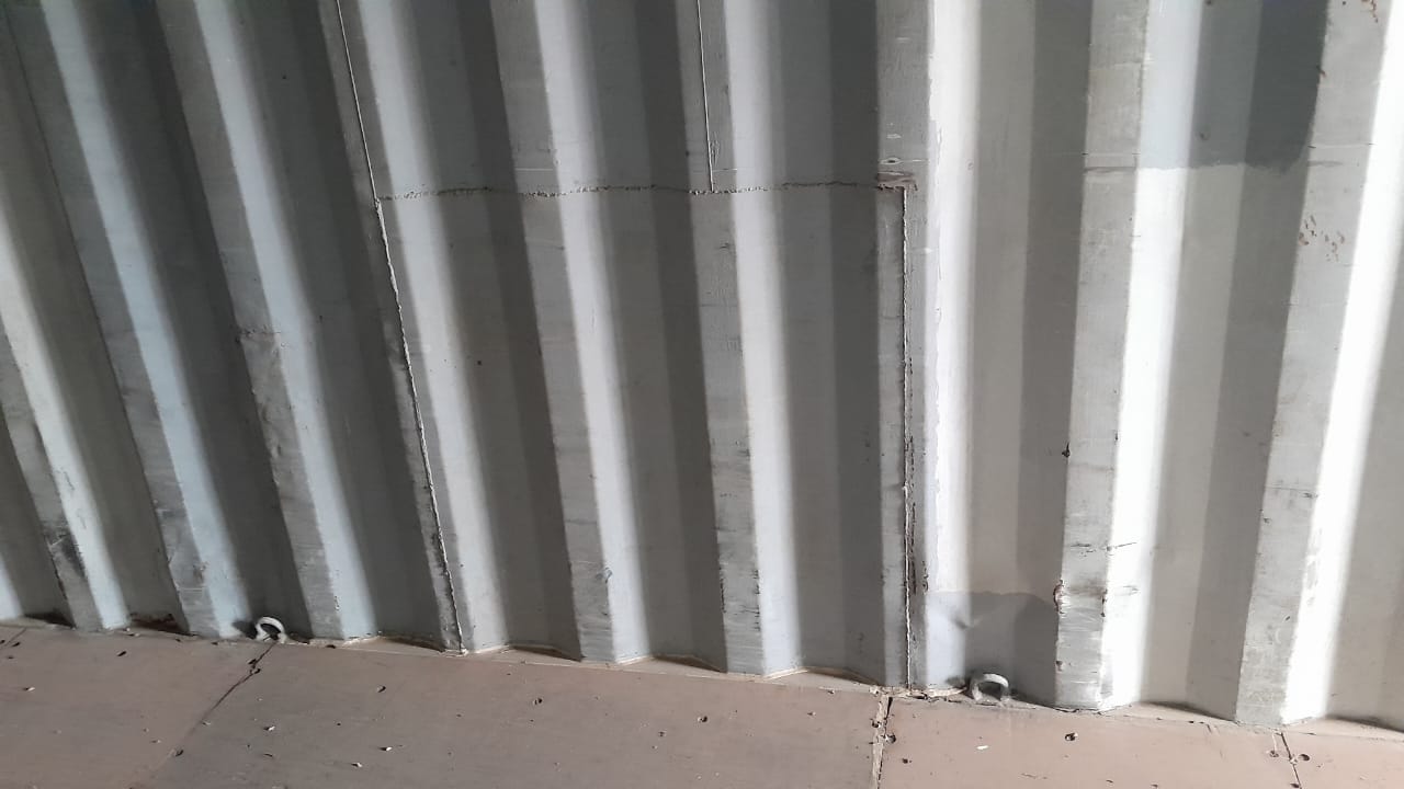 Container home in mountain setting